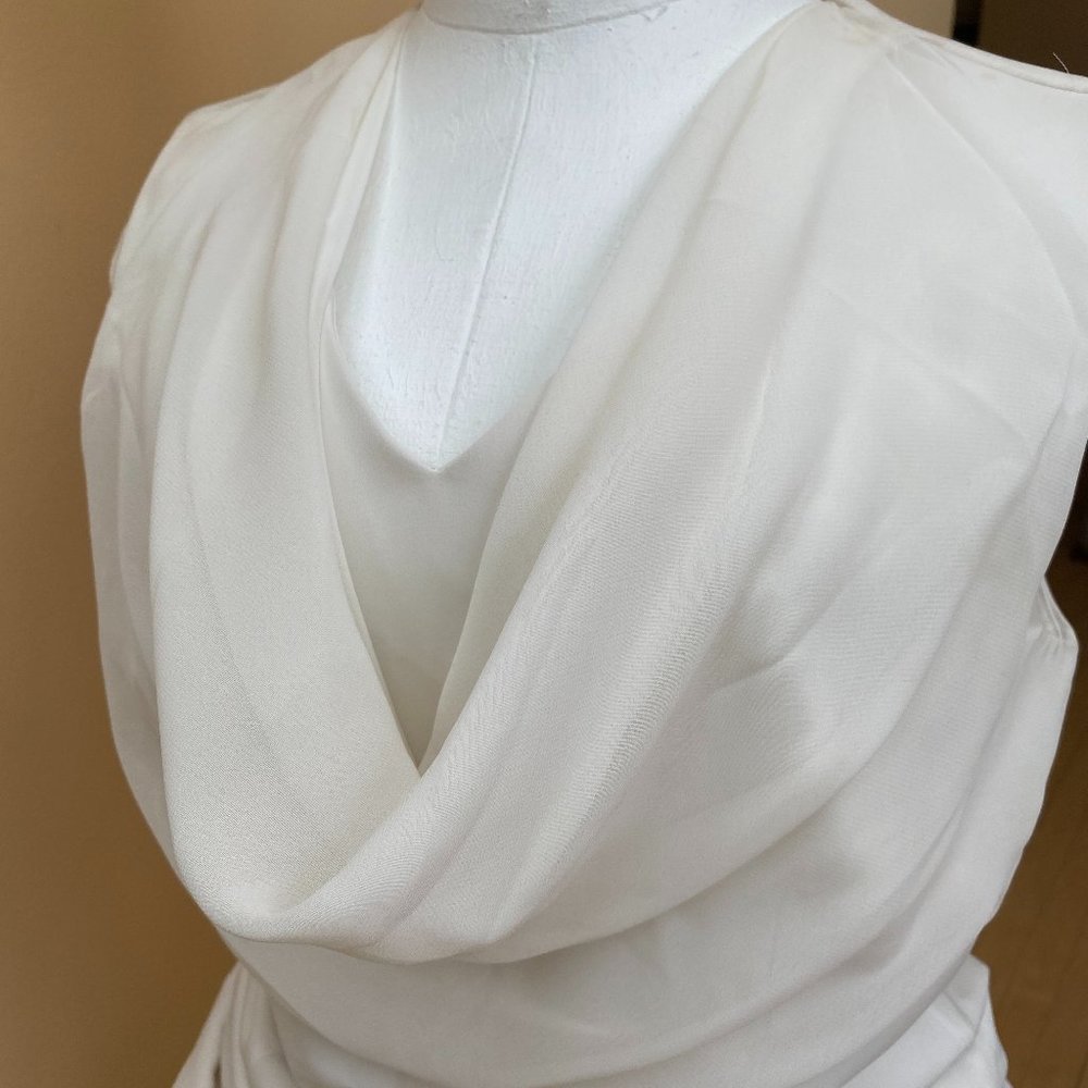 A-line Drape Neck Sleeveless Dress